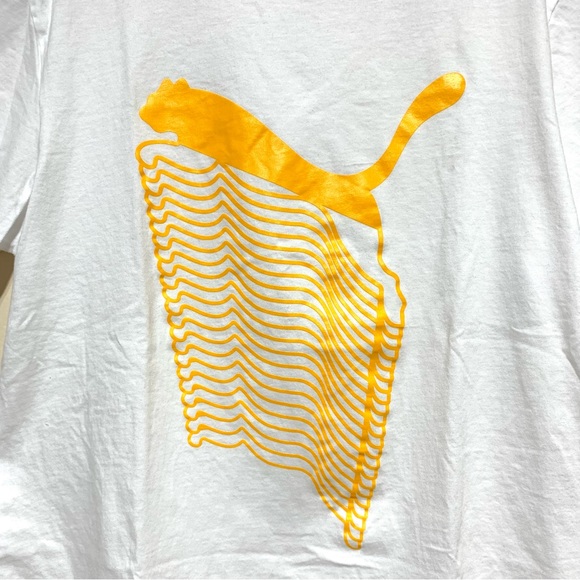 Puma Like New Men’s White Crewneck Short Sleeves T Shirt Size Medium - Picture 3 of 9